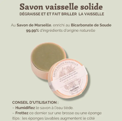 Savon Solide Pour Vaisselle Avec Boite En Bois